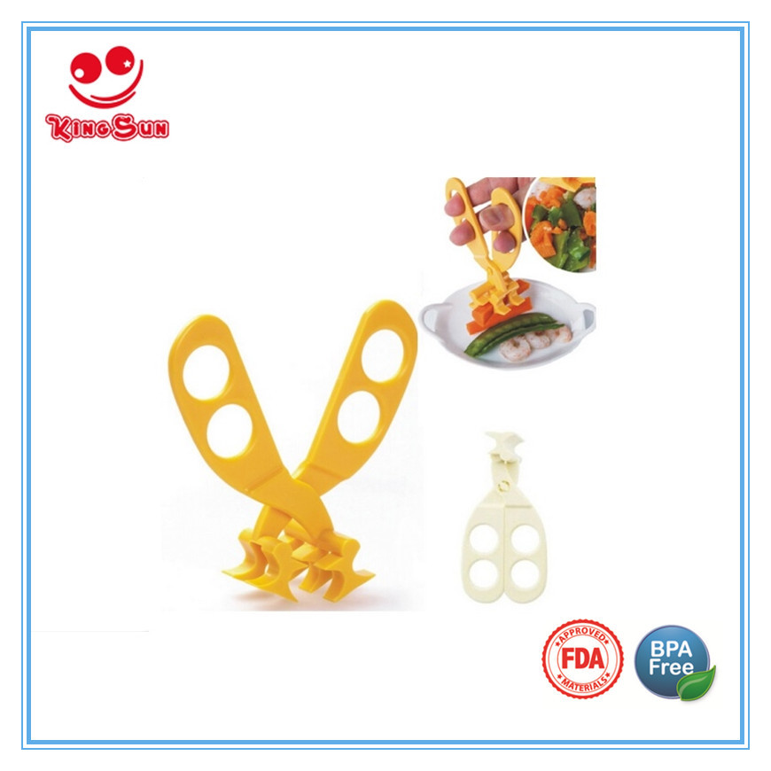 Pink New Designs Baby Food Scissors