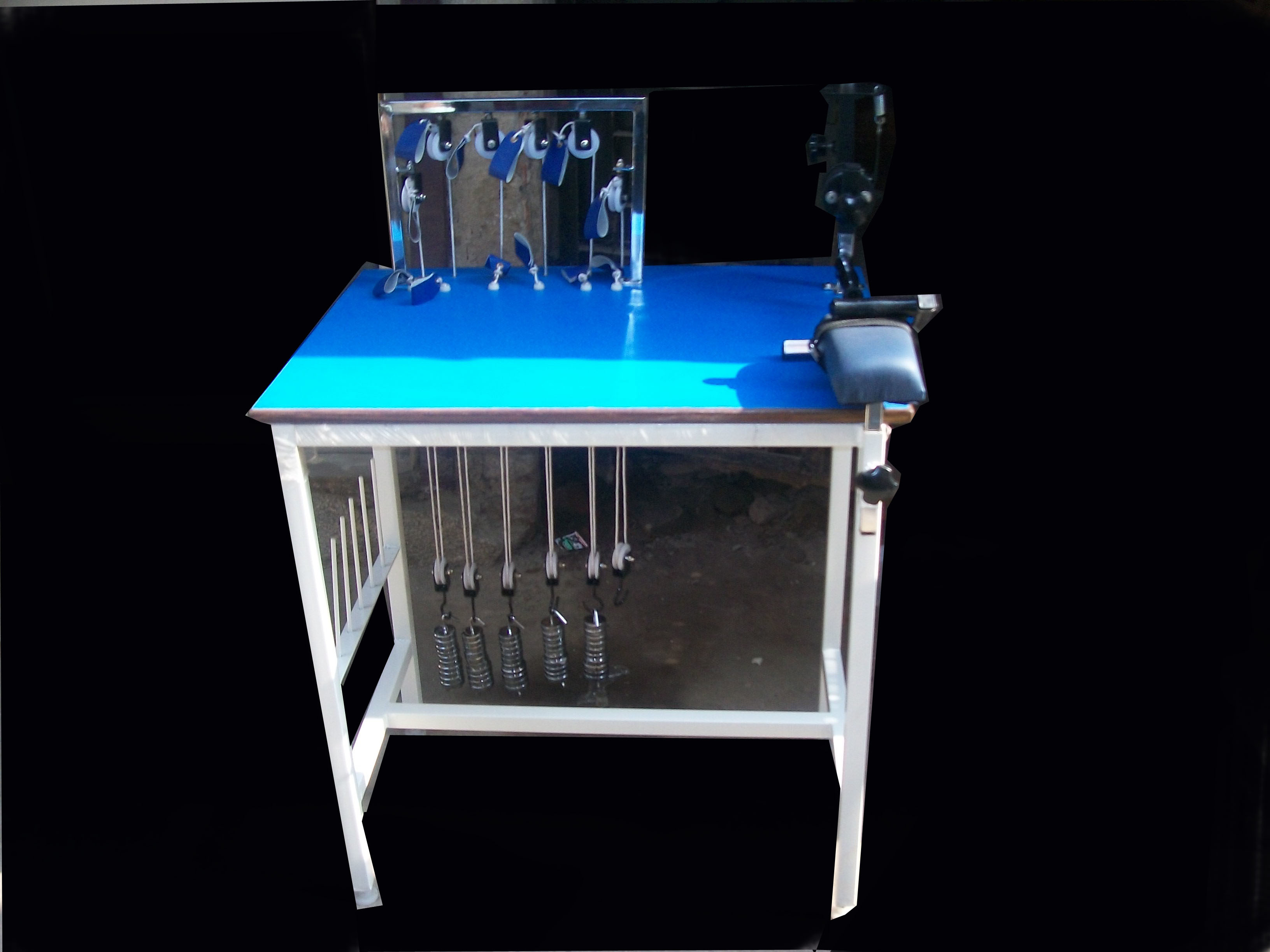 Hand Exercise Table - Steel Frame With Laminated Top, Six Pulleys For Comprehensive Rehabilitation And Physiotherapy, Portable And Recyclable Training For All Age Groups