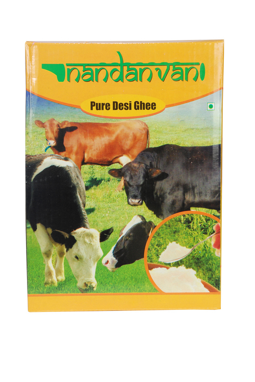 Pure Butter Cow Ghee - Cardboard Box, 10x15x5cm | Pure, Natural, Delicious, Versatile Dairy Cooking, 500g