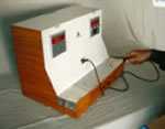 Hand Tapper Test Board - Stainless Steel Pads, 18" Teak Wood Base, Event Counter & Timer, Portable Design For Hospital Use