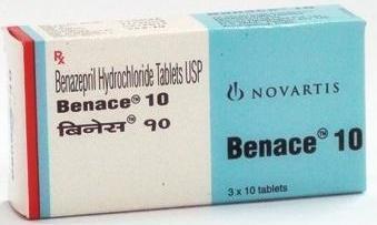 Benace 5/10 Mg Tablets, 10 Tablets Pack | Benazepril Active Ingredient