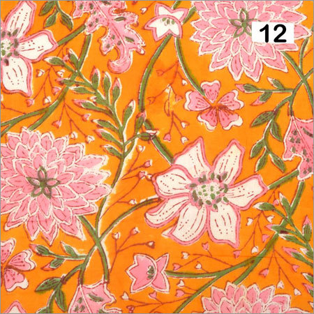 Block Print Fabric - Lightweight Cotton Blend, Alluring Color Combinations, Color Fastness, Smooth Finish