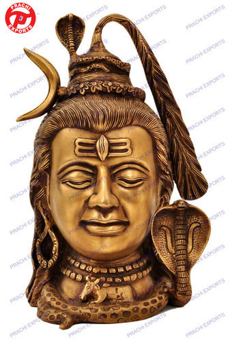 शिवा हेड डब्ल्यू/स्नेक मून और गंगा आयाम (L*w*h): 11" इंच (इंच)