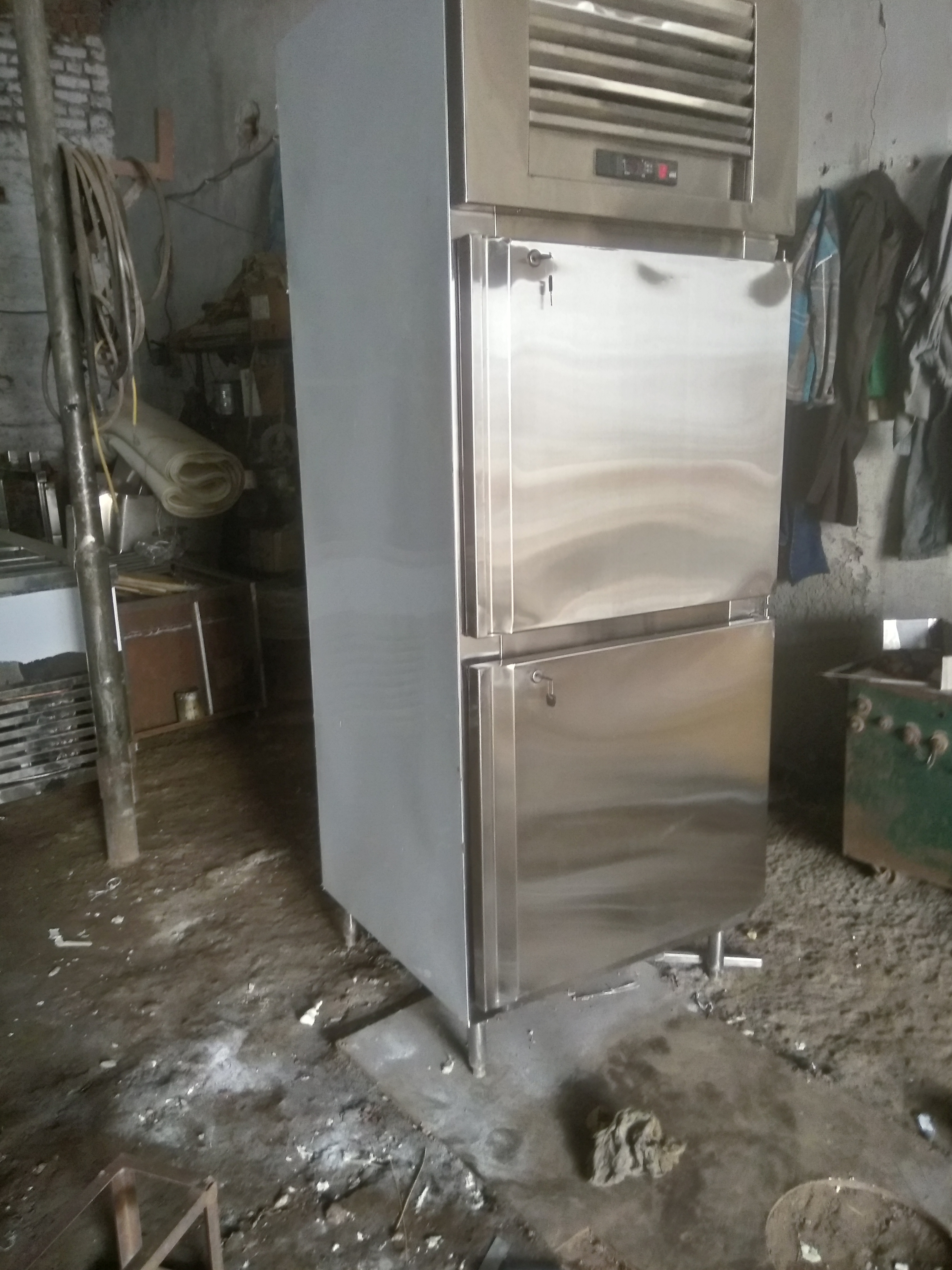 Two Door Refrigerator - Other Material, 220-240 Voltage, Silver Color | Electrical Power Source