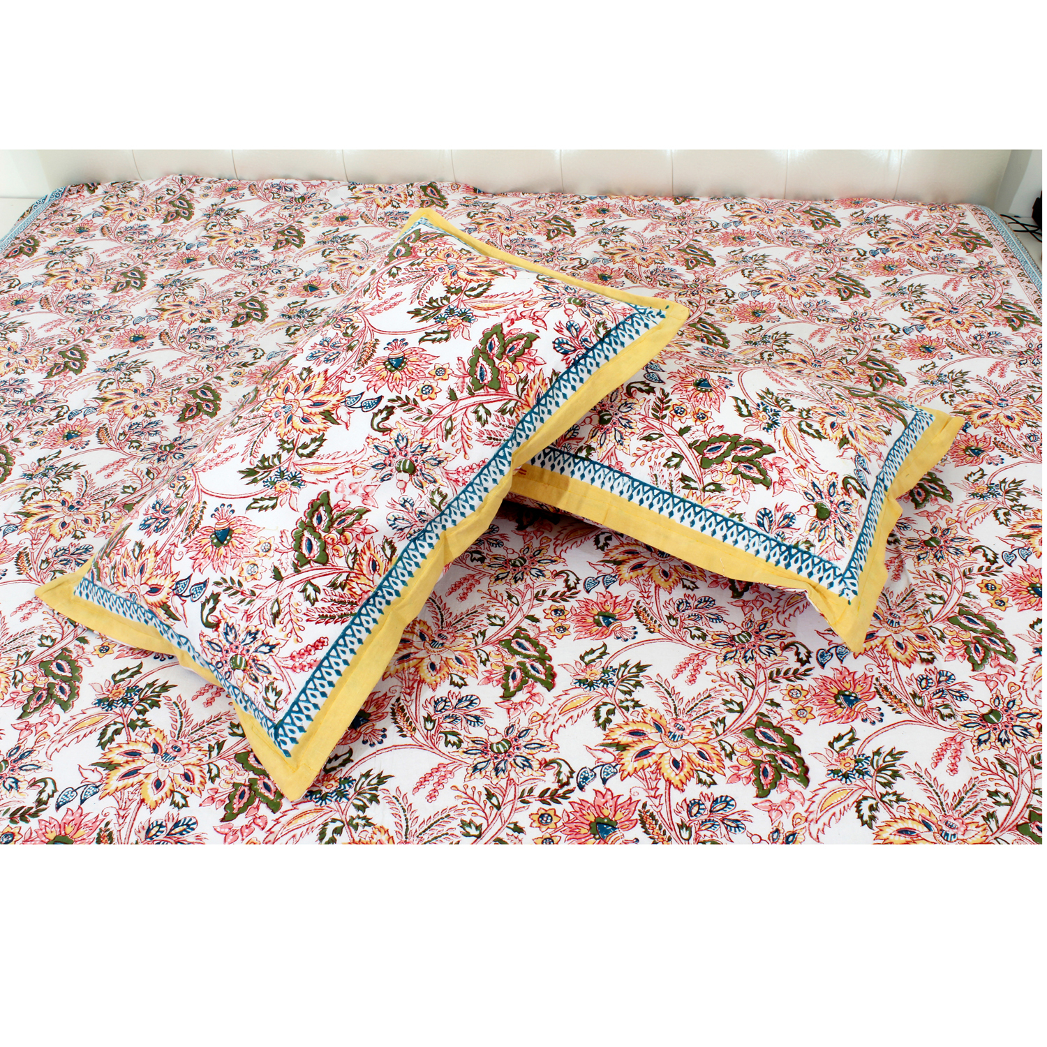 100% Cotton Hand Printed Bedsheet