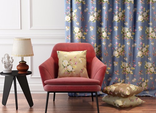 रंगीन परदा प्रिंटेड फैब्रिक