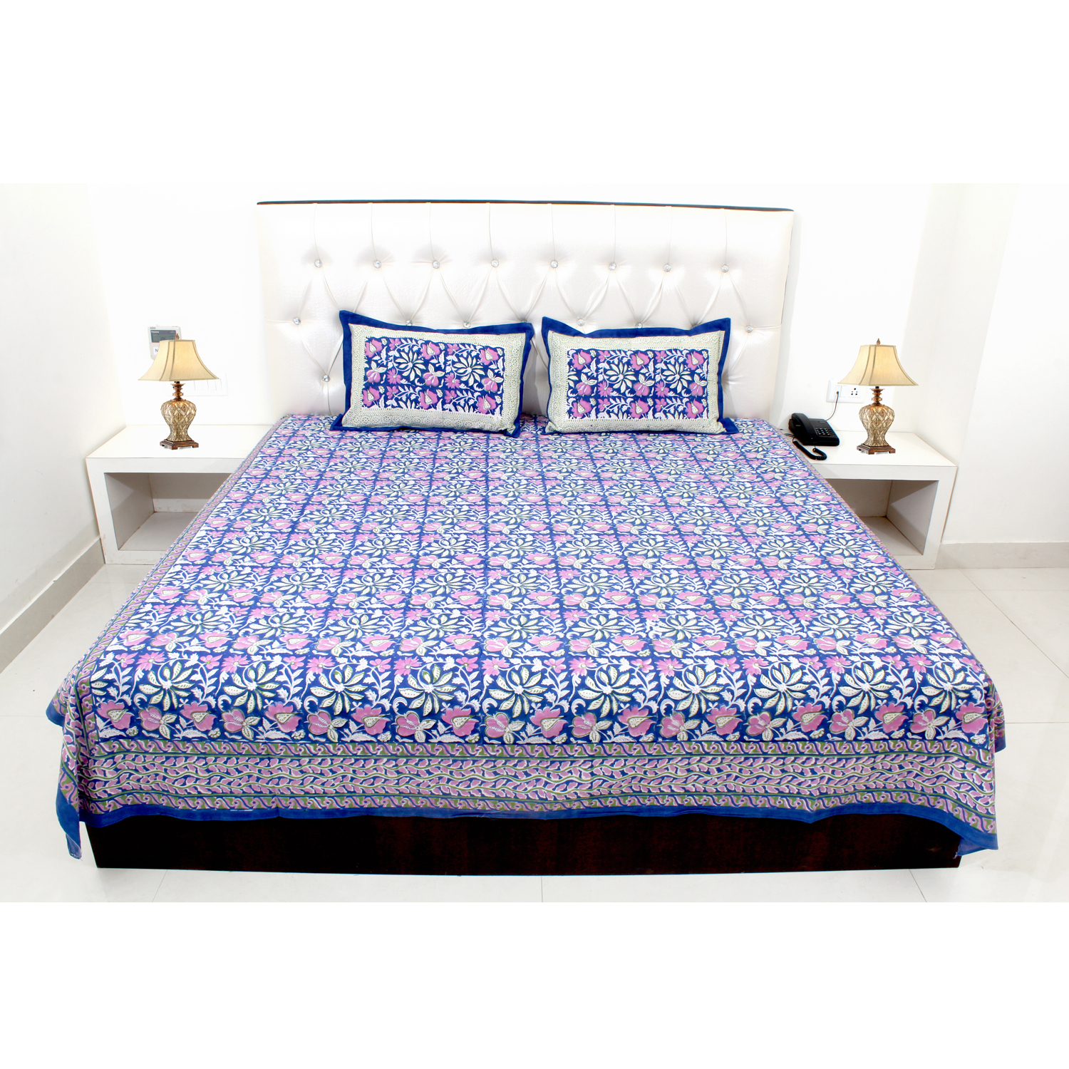 Ink Blue High Quality Bed Sheet