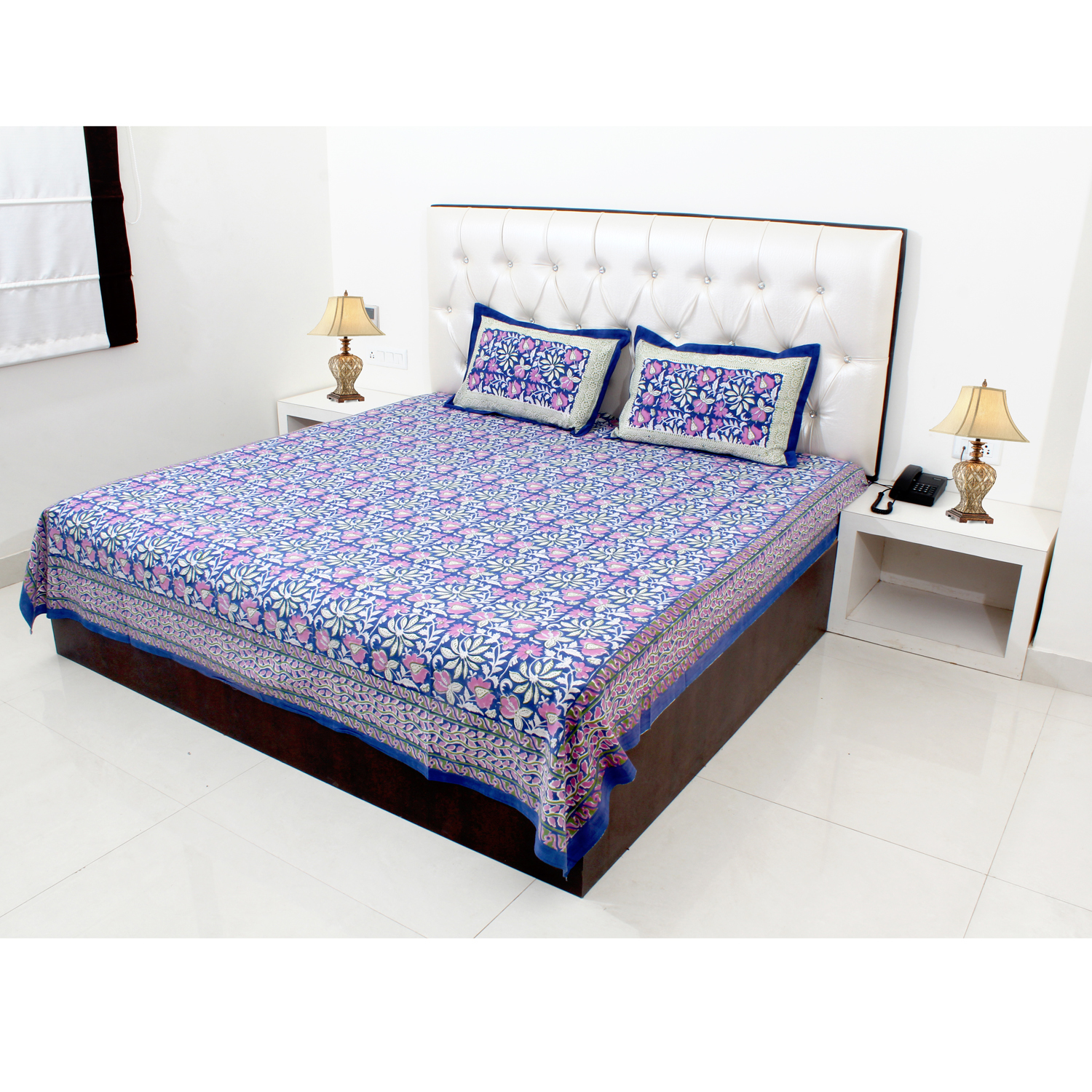 Ink Blue High Quality Bed Sheet