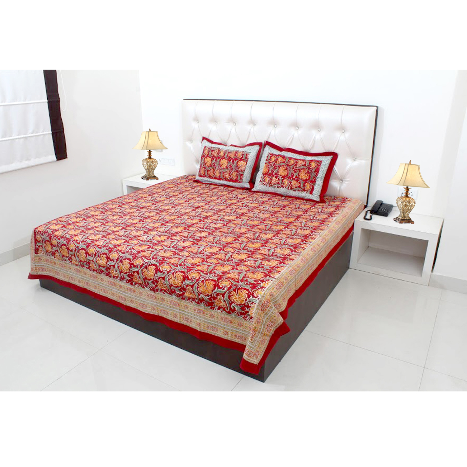 Rustic Red Stylish Bed Sheet