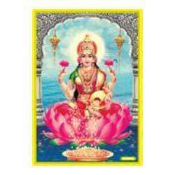 Laxmiji Poster In Gold Foil 24K