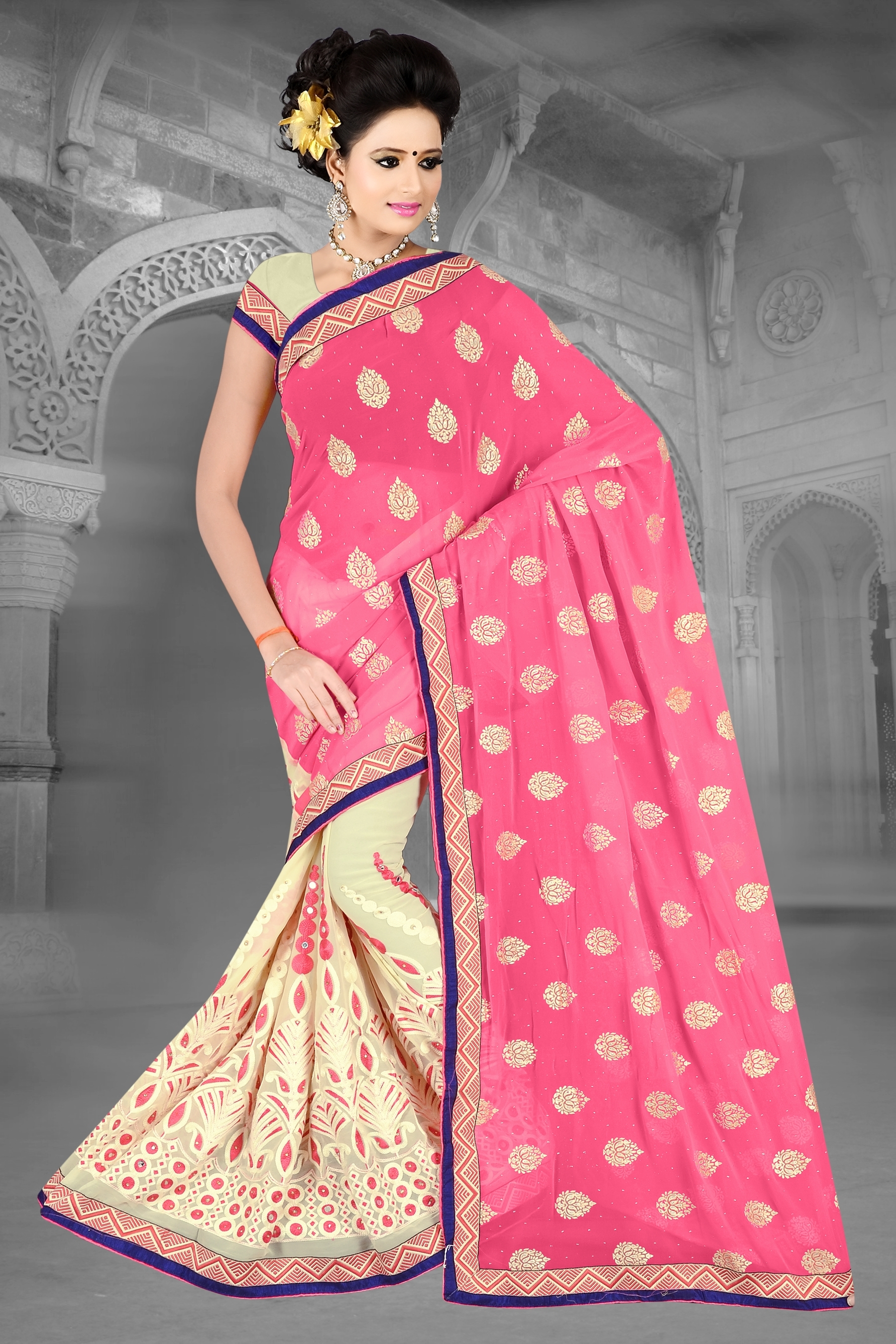 Embroidery Work Sarees