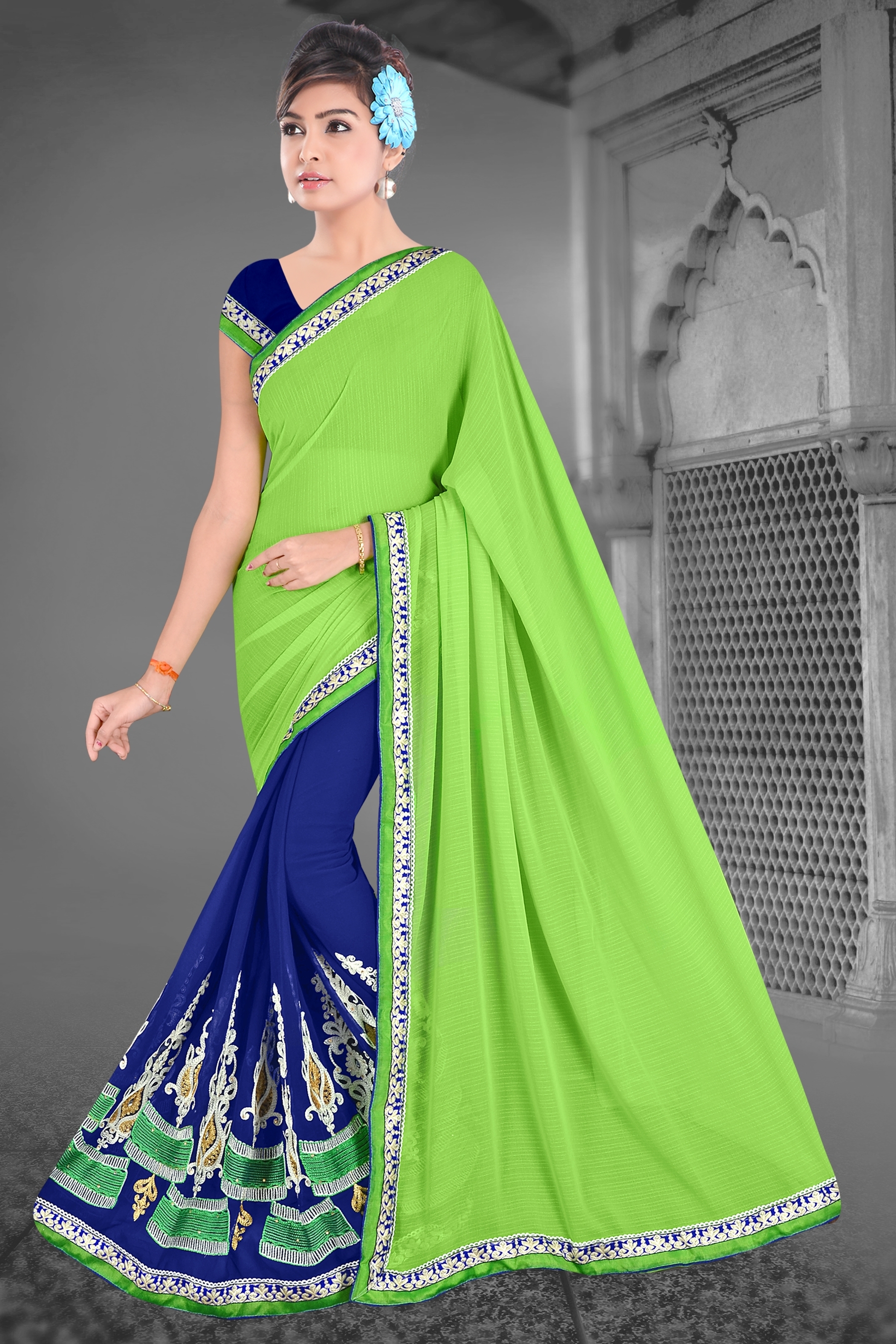 Embroidery Work Sarees