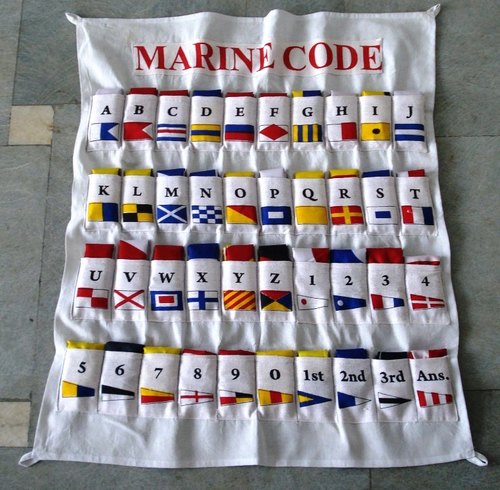 NAUTICAL Signal SET a 40 flag with CASE COVER