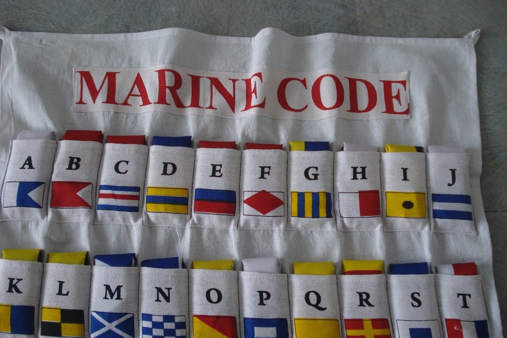 Ship's Signal Set A 40 Flag With Case Cover