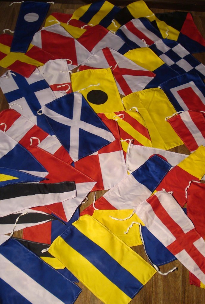 Ship's Signal Set A 40 Flag With Case Cover
