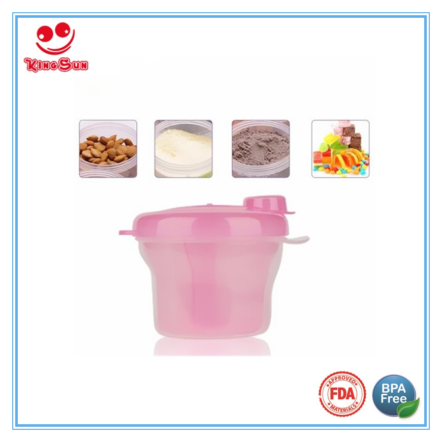 Pink 3 Division Rotation Milk Powder Container