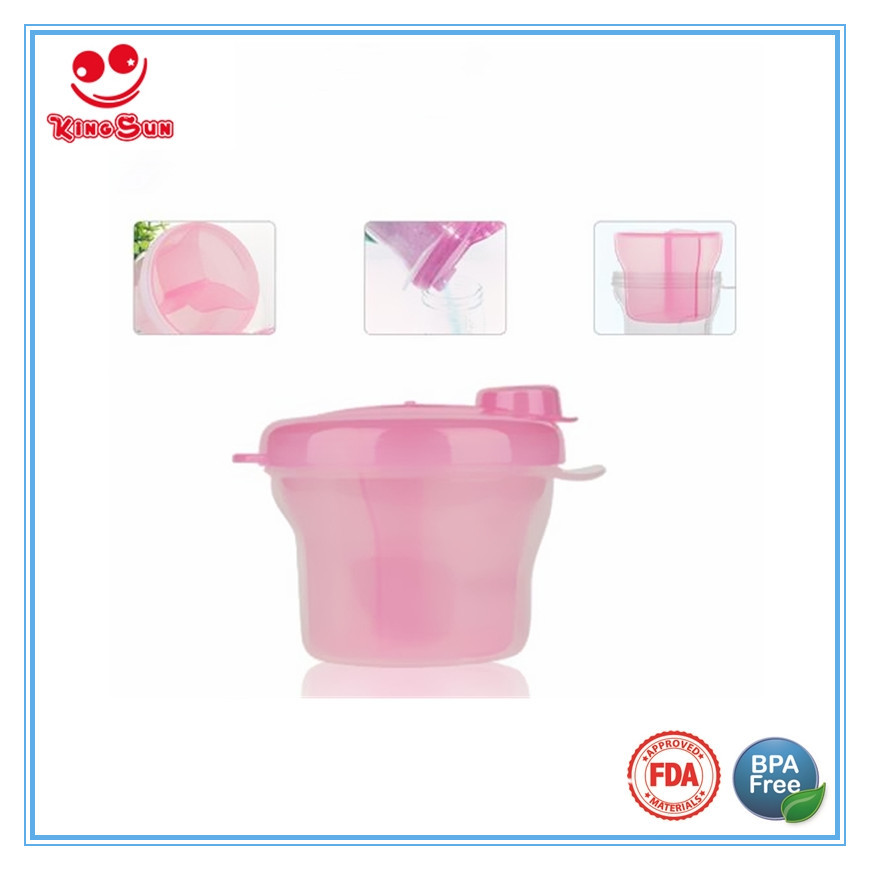 Pink 3 Division Rotation Milk Powder Container