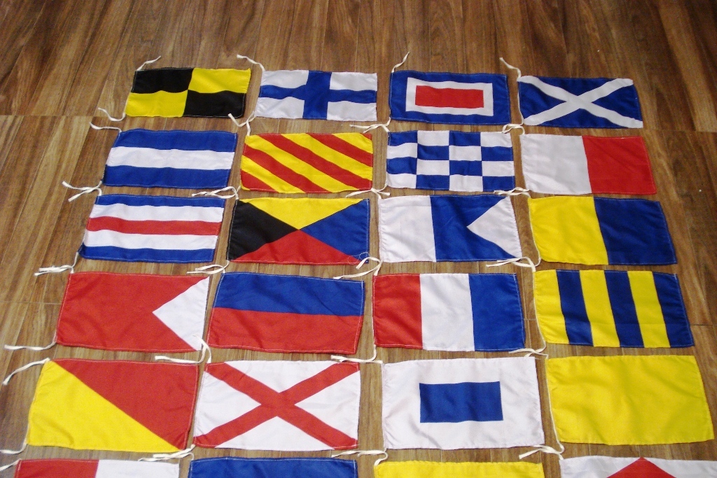 Naval Signal Set A 26 Flag With Case Cover