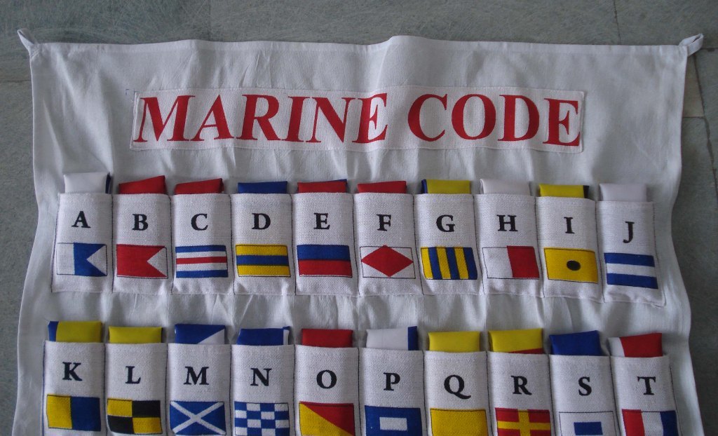 Naval Signal Set A 26 Flag With Case Cover