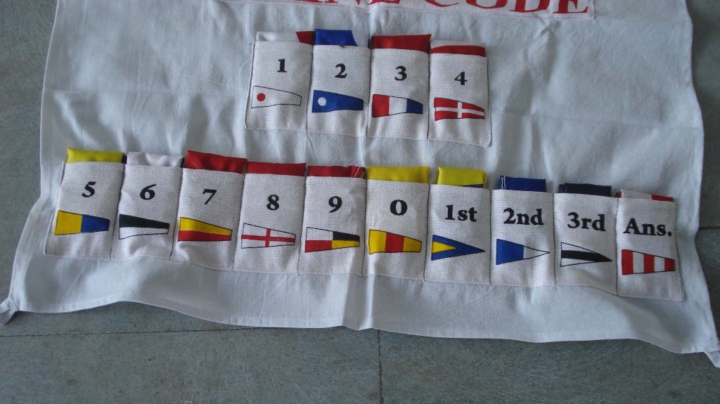 Ship's Signal Set A 14 Flag With Case Cover