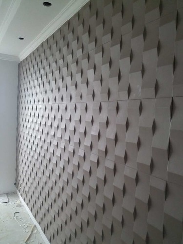 WEDECOR सजावटी एंटी-शॉक ध्वनि अवशोषक कढ़ाई किया हुआ नकली चमड़े का टाइल