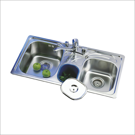 डबल बाउल सिंगल ड्रेन सिंक