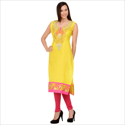 Designer Kurtis - Yellow