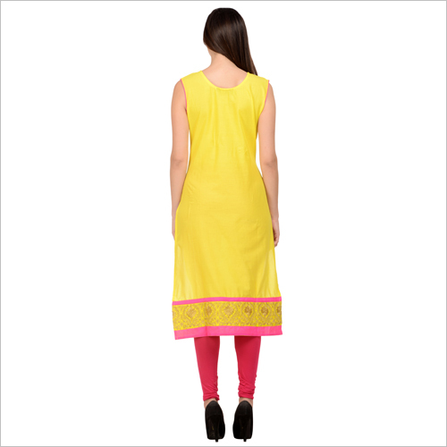 Designer Kurtis - Yellow
