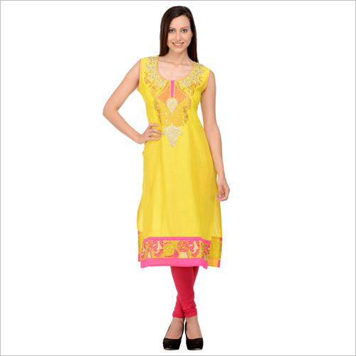 Designer Kurtis - Yellow