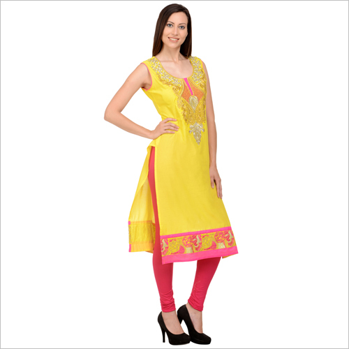 Designer Kurtis - Yellow