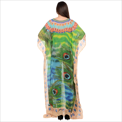 Peacock Printed Kaftan