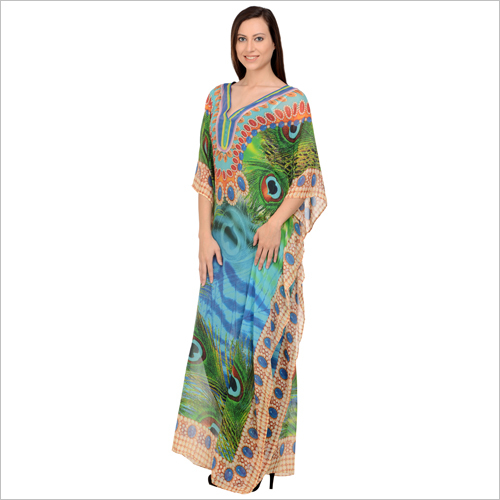 Peacock Printed Kaftan