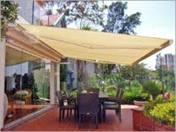 Golden Retractable Awning