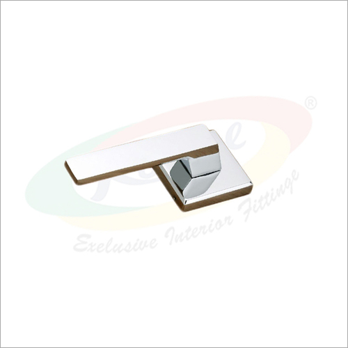 Lever Door Handles - Polished Metal, Rectangle Shape | Alloy, Aluminum, Iron, Stainless Steel, Steel