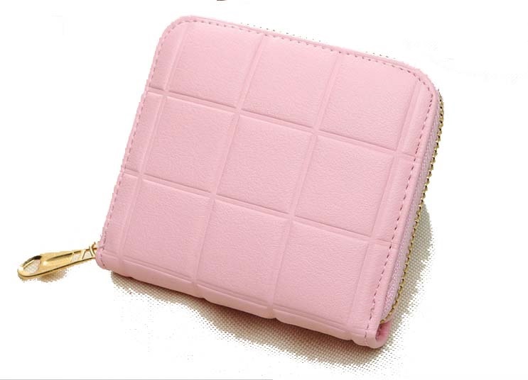 Light Pink Zippered Coin Pouch