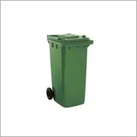 Outdoor Dustbin - Plastic, 120x80x100 cm, Green | Durable, Eco-Friendly, Spacious, Odor Proof, Lightweight, Wheeled, Compact Design