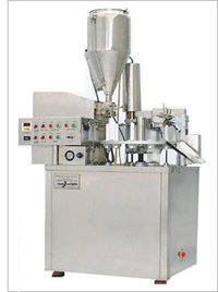 Semi-Automatic Tube Filling Machine - GMP Grade, 50 Liters Hopper Capacity | Output up to 1800 Tubes/Hour, Mirror Finish, Suck-Back Tail Cutting