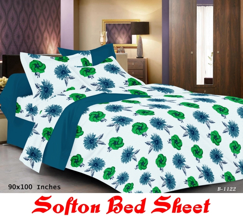 Printed Poly Cotton Bedsheet
