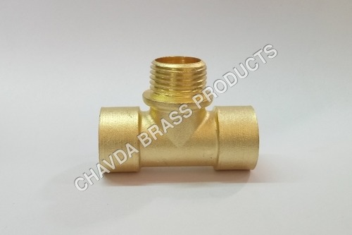 Brass Male Female Tee - Brass, 1/2"-2", Golden, ASTM B16 | Three-Way Flow, Durable, Reliable, Versatile