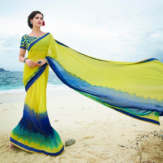 Green Fancy Border Saree