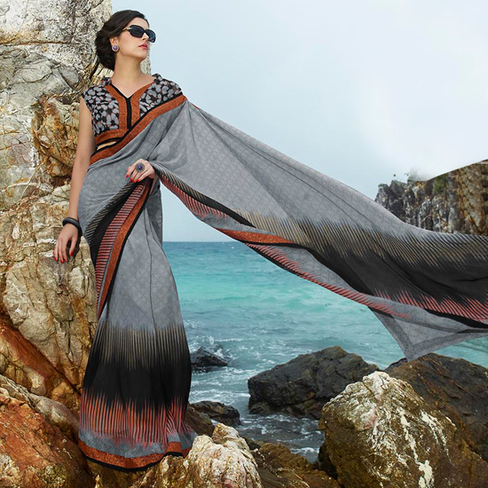 Green Fancy Border Saree