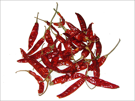 लंबा सूखा लाल मिर्च डंठल सहित