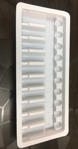 व्हाइट 10X1Ml फार्मा एम्पुल ट्रे