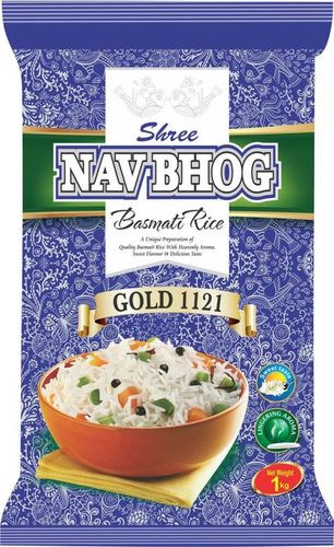 Printed Rice Packaging Pouch - Multi Layer Laminated, 8x12 Inches, Heat Sealed Closure, Customized Colors