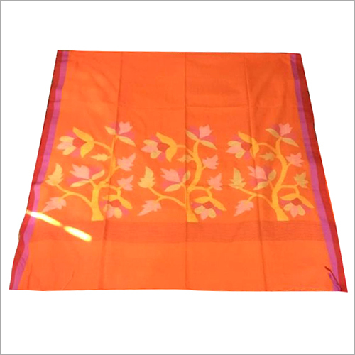 Orange Handloom Silk Saree