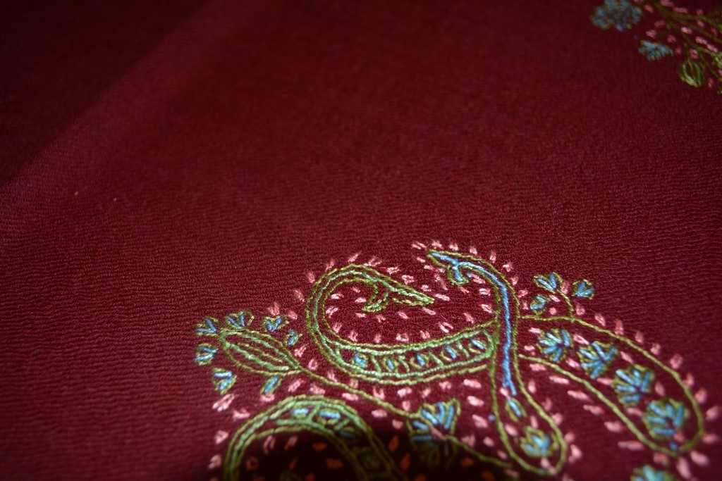 Woolen Sozni Palla Ladies Shawls - Color: Any