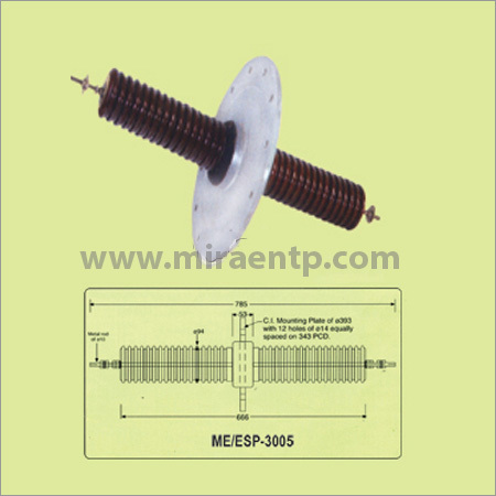 Wall Through Bushing - Alumina Porcelain, 10-20mm Thick, Brown Color | Round Shape, Polished Surface, 110-440 Volt Application