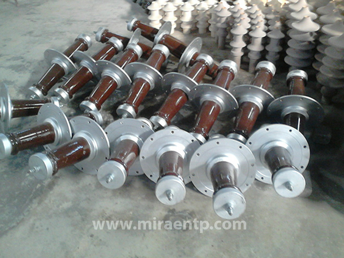 Wall Through Bushing - Alumina Porcelain, 10-20mm Thick, Brown Color | Round Shape, Polished Surface, 110-440 Volt Application