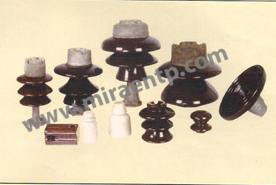 Porcelain Post Insulator - Porcelain, 10-20 Mm Thickness, Brown, Round Shape | Polished Surface, Suitable For 110-440 Volt Electric Use