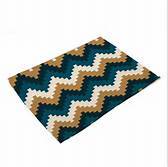 Cotton Table Mats - Cotton Material, 12x18 Inches | Rubber TPR Backing, Machine Made for Enhanced Durability and Style